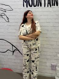 White Love Printed Shirt And Trouser